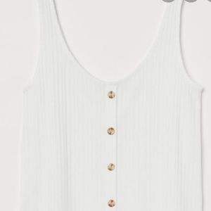White Button-Down Tank